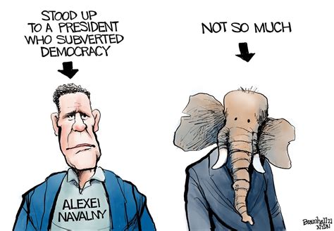 Political Cartoon U.S. navalny gop trump putin russia .